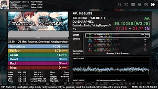[Etterna 4K] Tactical Railroad | AA | 99.10% FC