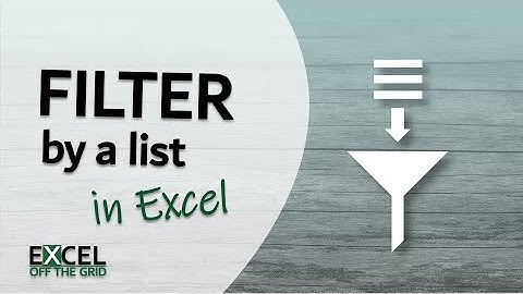 Hoe filter je op een lijst in Excel | Excel Off The Grid