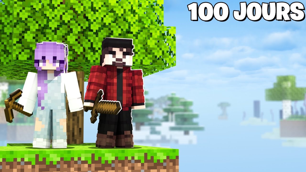 Nous avons Survécu à 100 JOURS en Skyblock Hardcore Minecraft... Et voici ce qui s'est passé