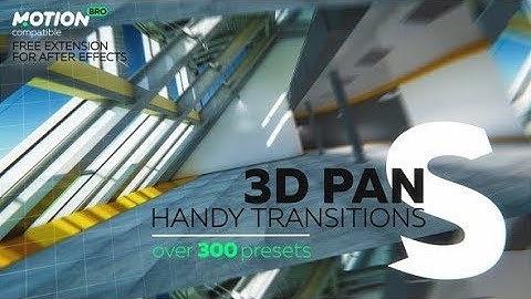 3D Pan Handy Transitions | After Effects Template | Elements
