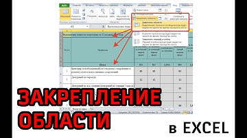 Закрепление строк и столбцов в Excel