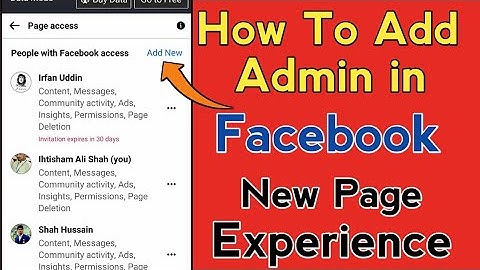 How To Add Admin in Facebook New Page experience 2022