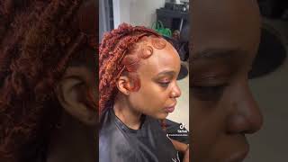 Copper Butterfly Locs🦋🔥🔥 #copperhair #butterflylocs #braids #locs #locstyles #redhead #atlanta
