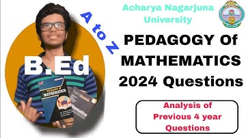ANU B.Ed 1st Semester Question paper 2024 Pedagogy of Mathematics , previous year, pyq  @StarEduClub