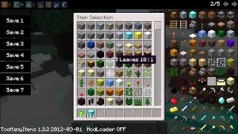 Minecraft - Mod Review (TooManyItems 1.2.3)