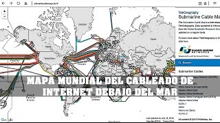 WORLD MAP  OF THE INTERNET WIRING UNDER THE SEA