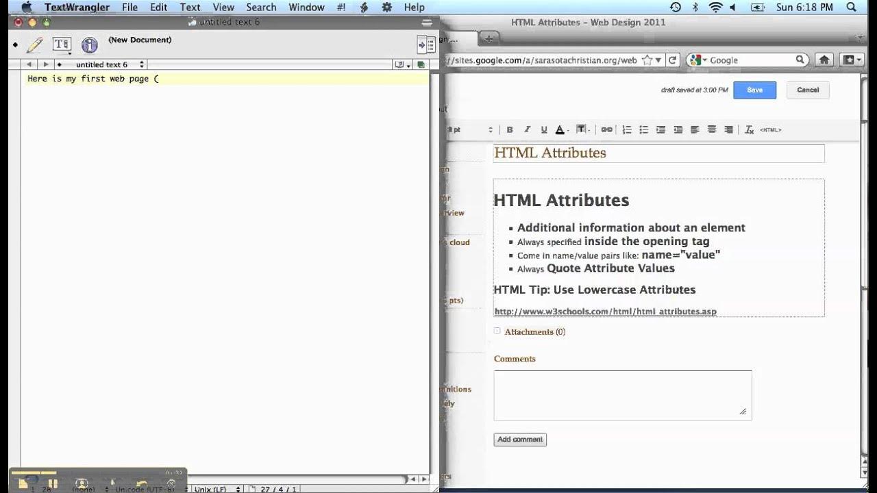 w3school HTML attributes - YouTube
