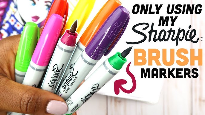 Review of the Sharpie Brush Tip Permanent Marker #Sharpie #JetPens  #Zentangle