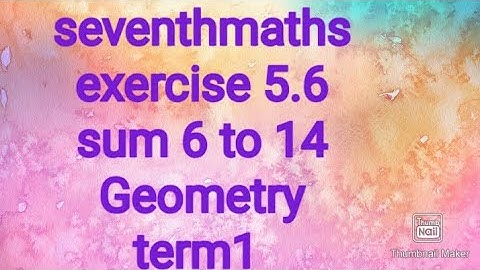 seventhmaths |term1| exercise5.6|Geometry| #samacheer # State board #theensuvaikanakku