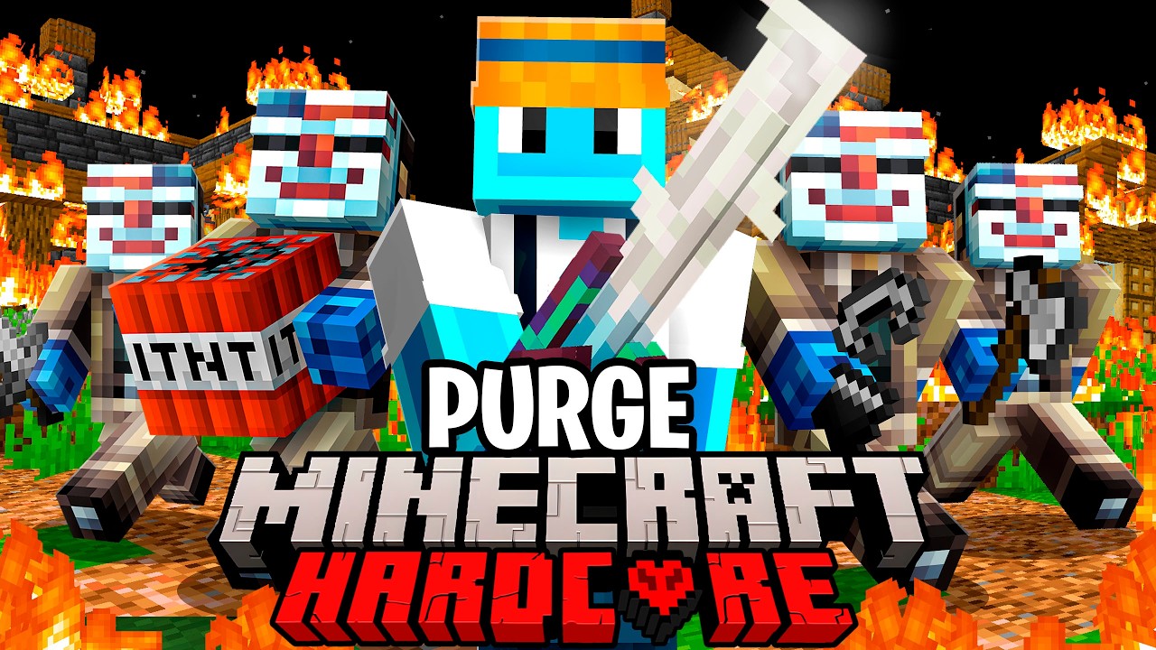 100 Players Simulate an ULTIMATE Purge in Minecraft!