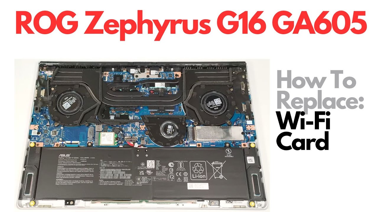 Как заменить и модернизировать Wi-Fi/Bluetooth-карту в игровом ноутбуке ASUS ROG Zephyrus G16 GA605