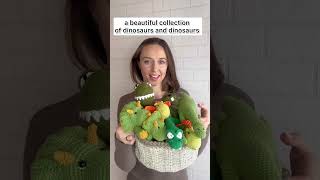 What to crochet with green color yarn #crochetideas #amigurumicrochet #crochetdinosaur