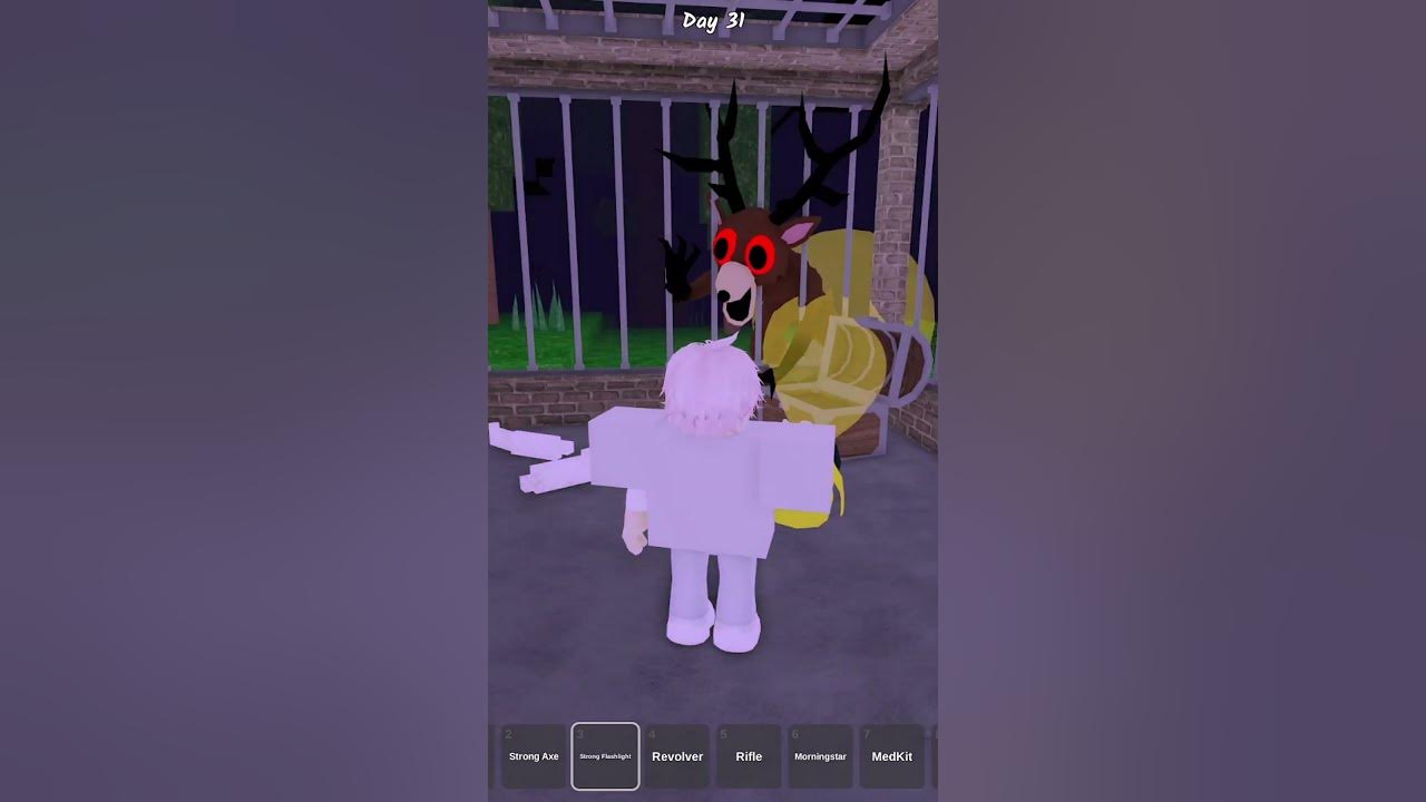Don't mess with hungry deer in 99 nights in the forest #roblox #99nightsintheforest #shorts