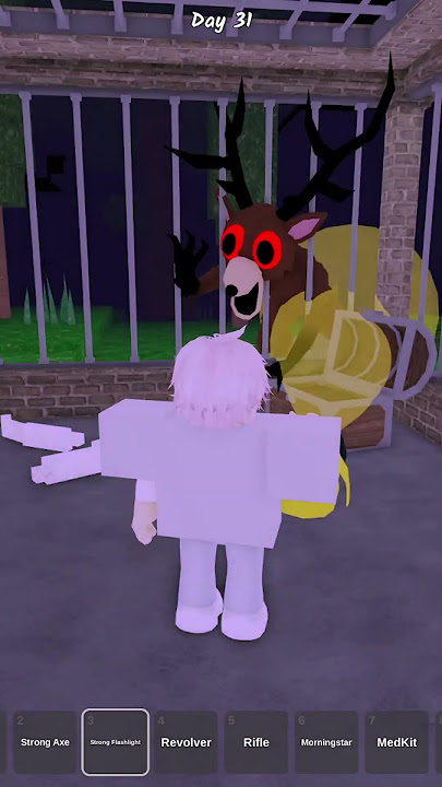 Don't mess with hungry deer in 99 nights in the forest #roblox #99nightsintheforest #shorts