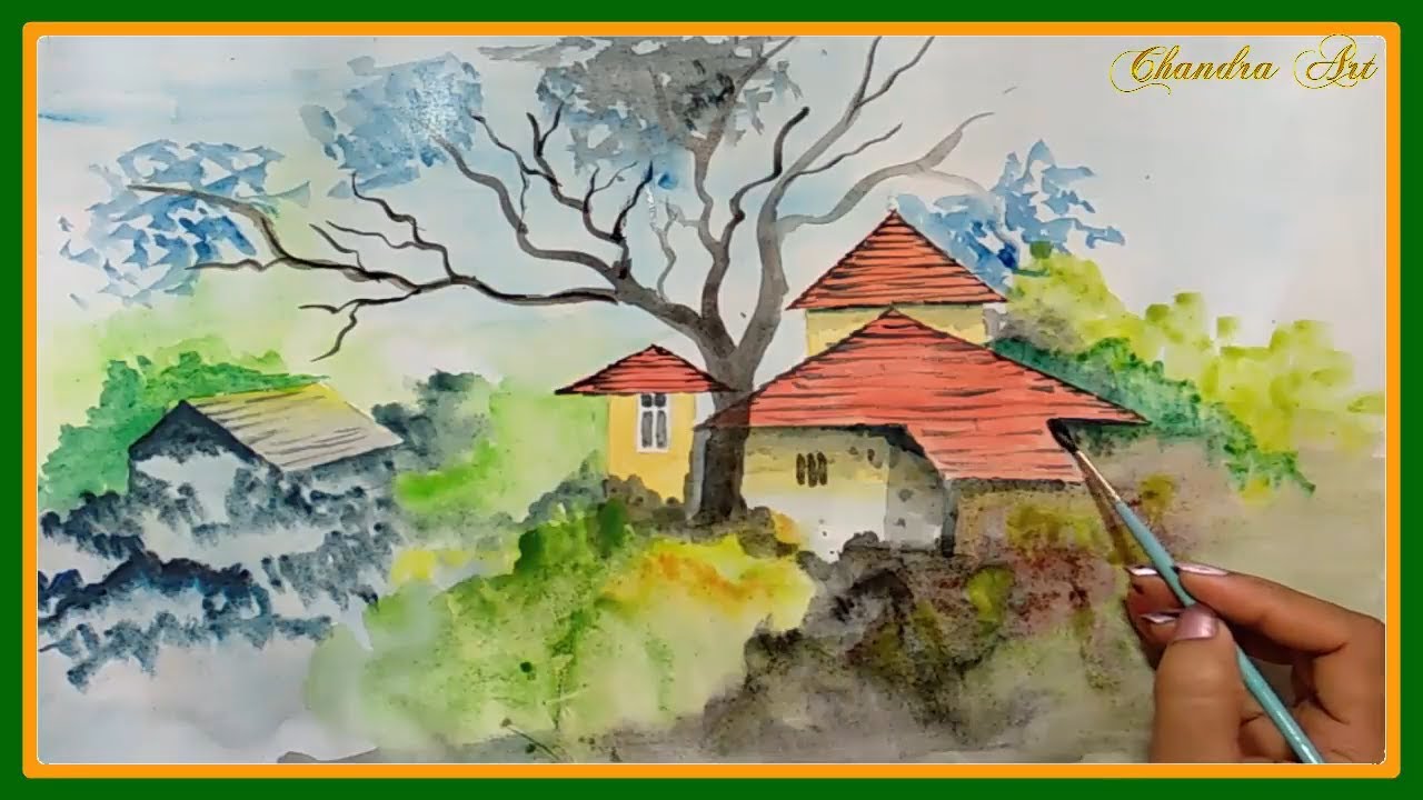 Easy Watercolor Landscape for Beginners Step by Step - YouTube