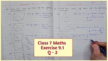 Class 7 Maths Exercise 9.1 Q-2 | Find the Area of Triangles | Homeschooling | NCERT CBSE