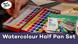 Watercolour Half Pan Set Signature 73pc Product Demo