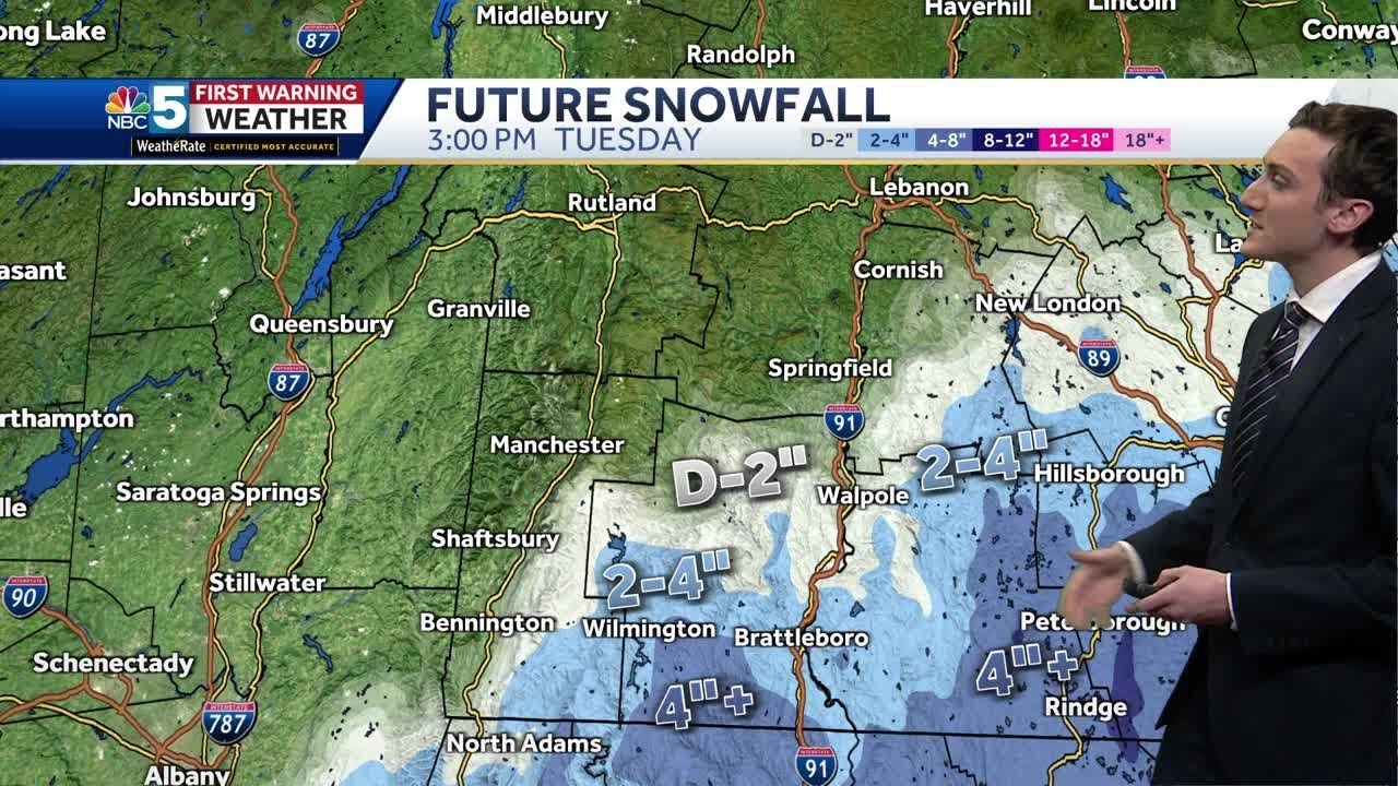 Snowstorm to bring several inches of snow to southern Vermont - YouTube