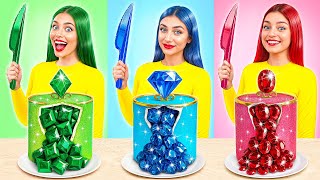 Emerald, Ruby and Diamond Girl Cake Decorating Challenge | Edible Battle by Multi DO Smile