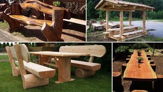 Durable log furniture