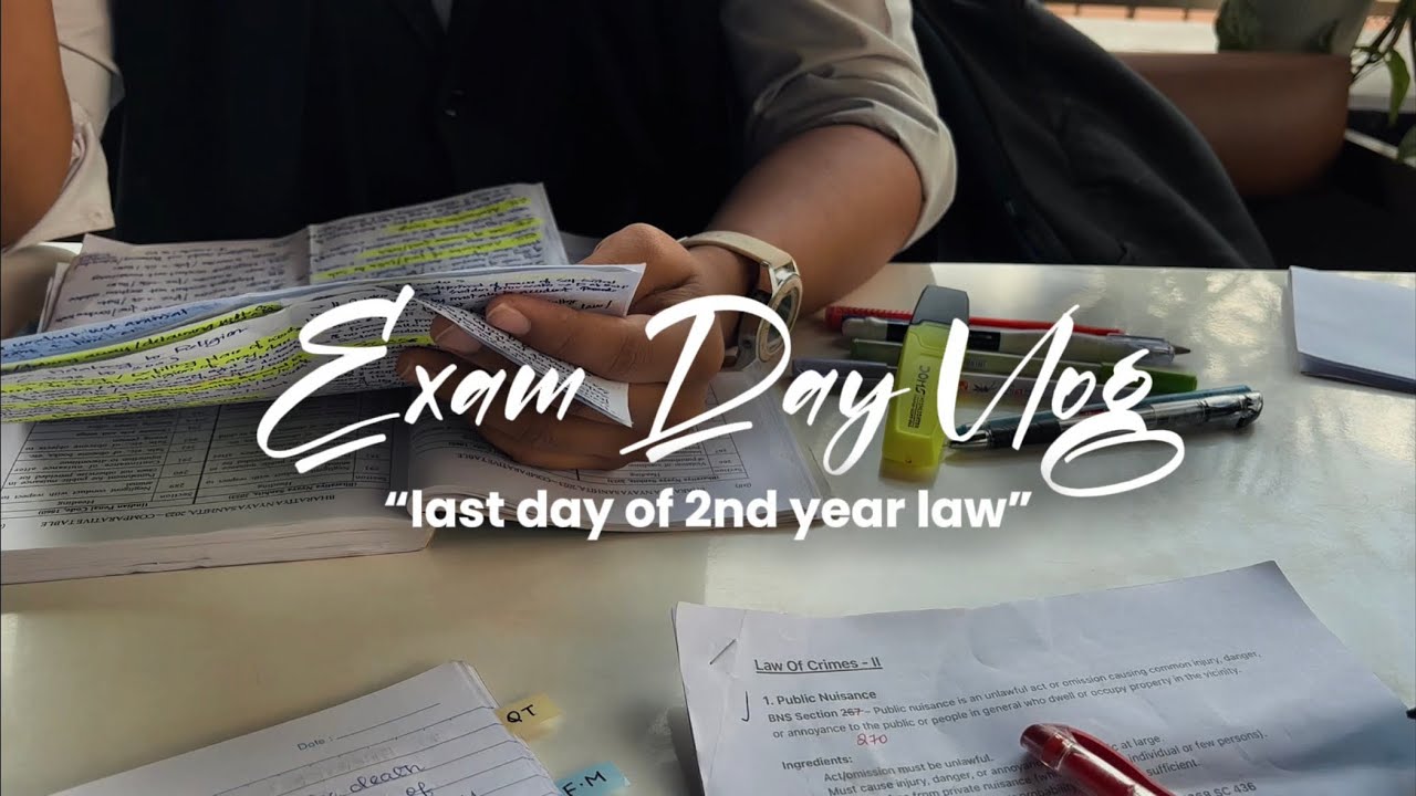 Last Day of 2nd Year 🎓 | Exam Day In My Life ft. Law School 🌷