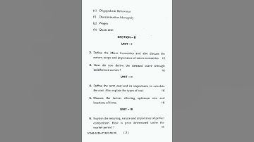 BBA | 1st Semester | Micro Economics | Question Paper | November-2018 | MDU