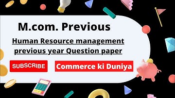 Human resources management M.com. 1st Question paper #mjpru