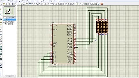 Dot matrix display interfacing with microcontroller 8051