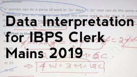 IBPS PO Memory Based Data Interpretation 2019 || Data Interpretation for IBPS Clerk Mains 2019