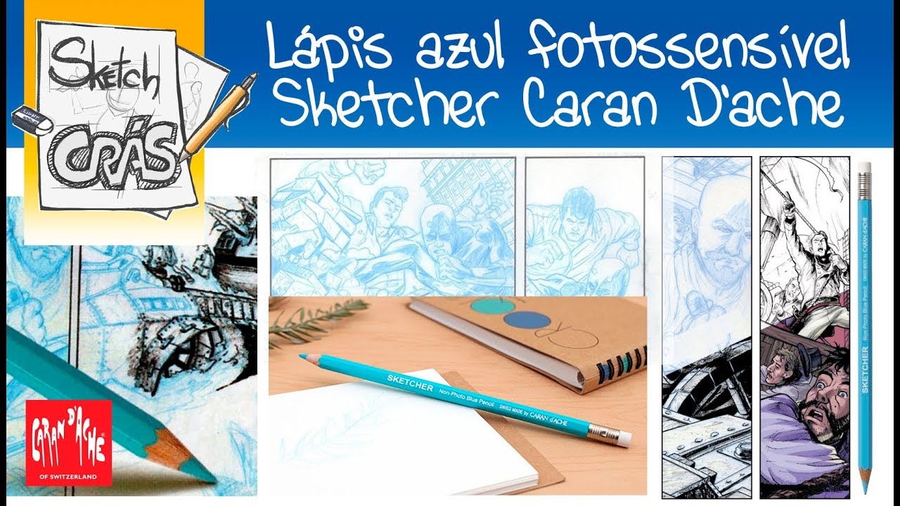 Lápis AZUL Fotossensível Sketcher Caran D'ache - Sketch Crás