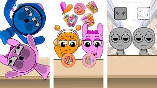 Sprunki Emoji Color Mukbang Fire Noodle And Fried Chicken And Gummy Asmr Moomoo Studio