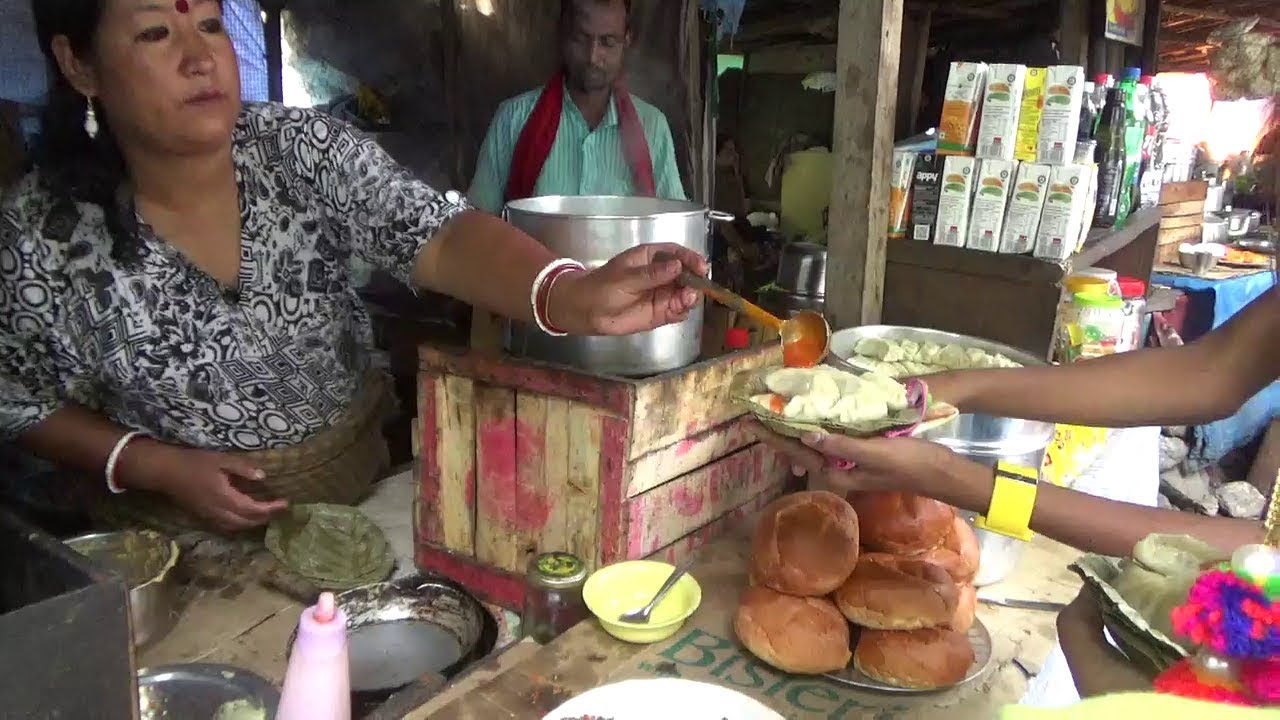 Street Food In Hill Areas | Ladies are Making Momos and Selling | Amazing Indian Street Food | Indian Food Loves You
