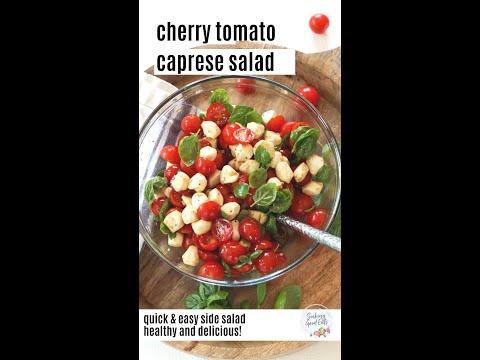 Cherry Tomato Caprese Salad | easy salad recipe #shorts