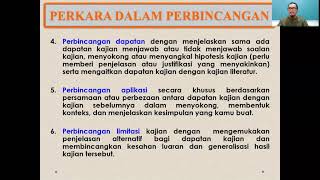 18 Ramadhan: Bagaimana Menulis Perbincangan Penyelidikan