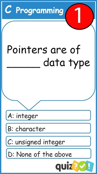 #4- C Multiple Choice Quiz with explanation | C Programming Quiz | # ...