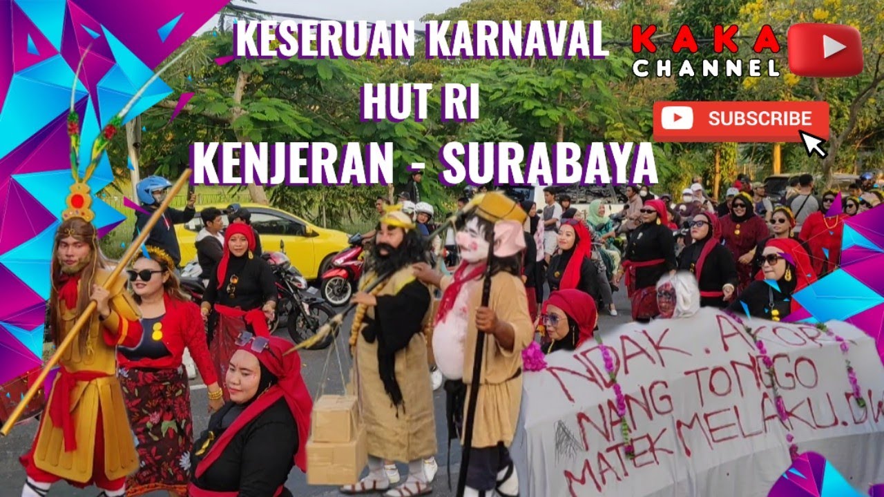 Pawai Karnaval Dirgahayu HUT Kemerdekaan RI 17 Agustus 2023 Kenjeran Surabaya #karnaval #17agustus