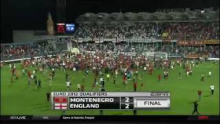 Montenegro v England Euro Qualifier (October 7, 2011) - Delibasic goal and delirium