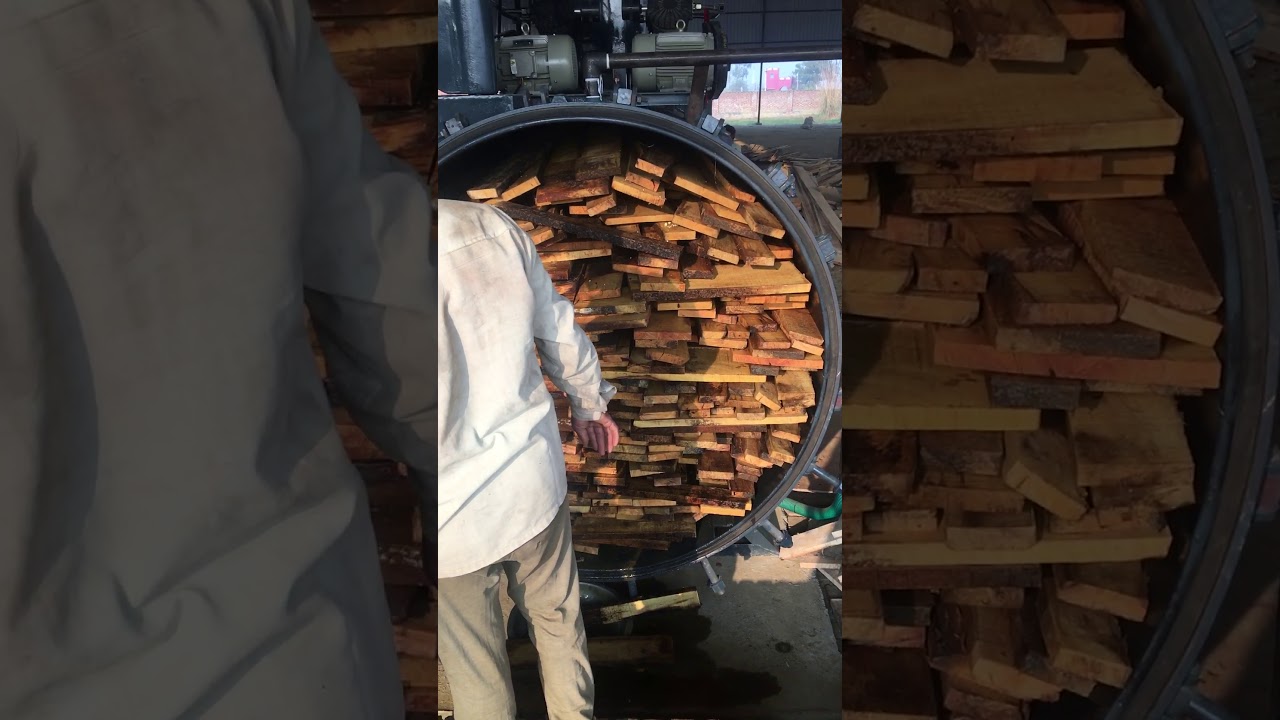 After wood treatment process