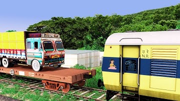 ICF MEMU COUPLING LORRY CONTAINER | BUMPY RAILROAD | RAILWORKS | TRAIN SIMULATOR 2022 | RAILROAD ATG