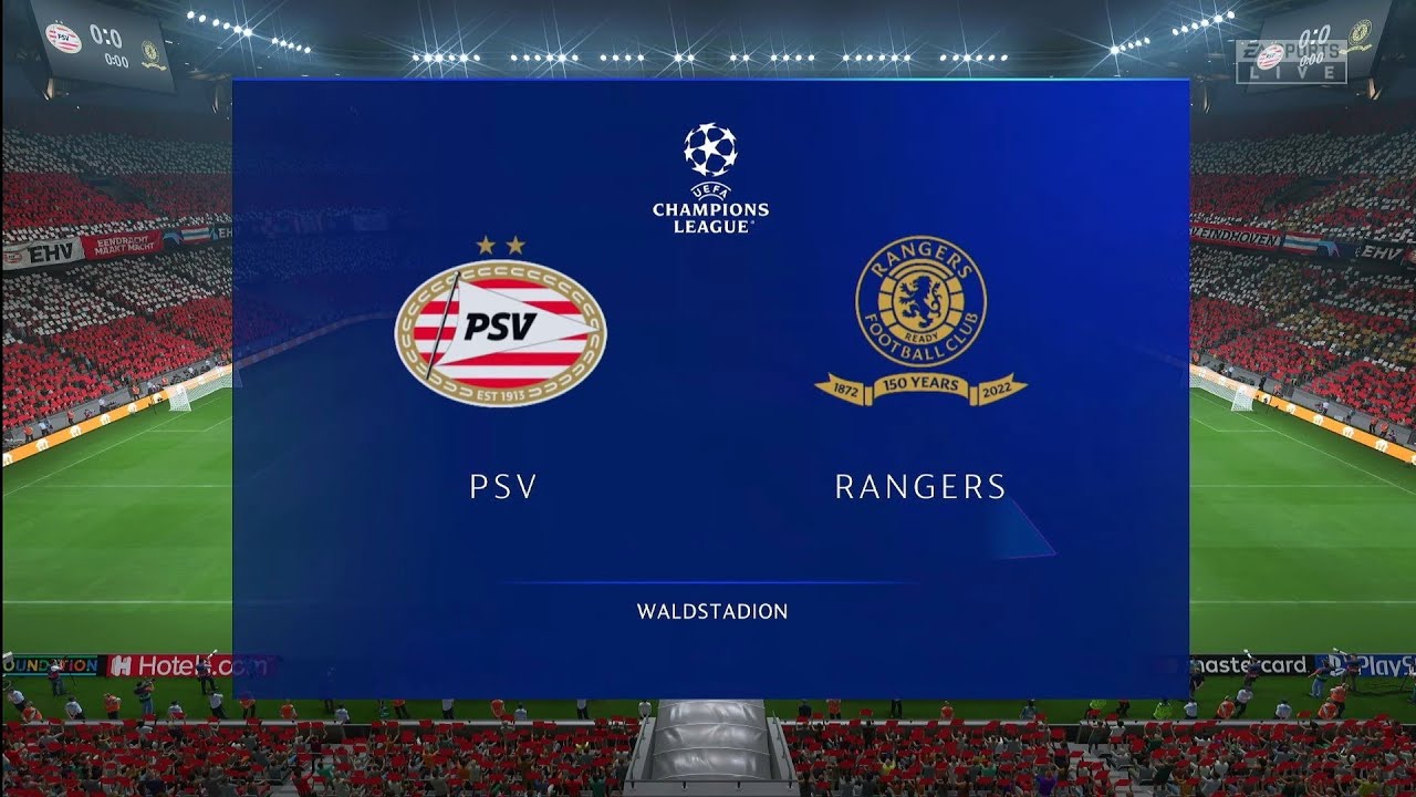 FIFA 22 PSV vs Rangers Champions League Qualification Full Match
