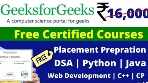 GeeksForGeeks Free Interview Prepration Certificate Internship | Python | DSA | DS | Java | Gfg