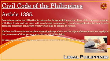 Civil Code of the Philippines, Article 1385