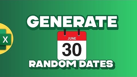 Excel Hacks: How to Generate Random Dates for Data Analysis