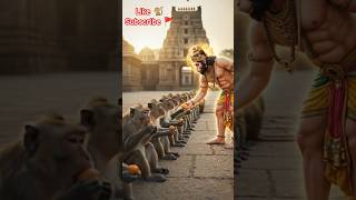 Hanuman Ji Feeding Gulab Jamun to Monkeys 🙏🐒 | Emotional Temple Scene