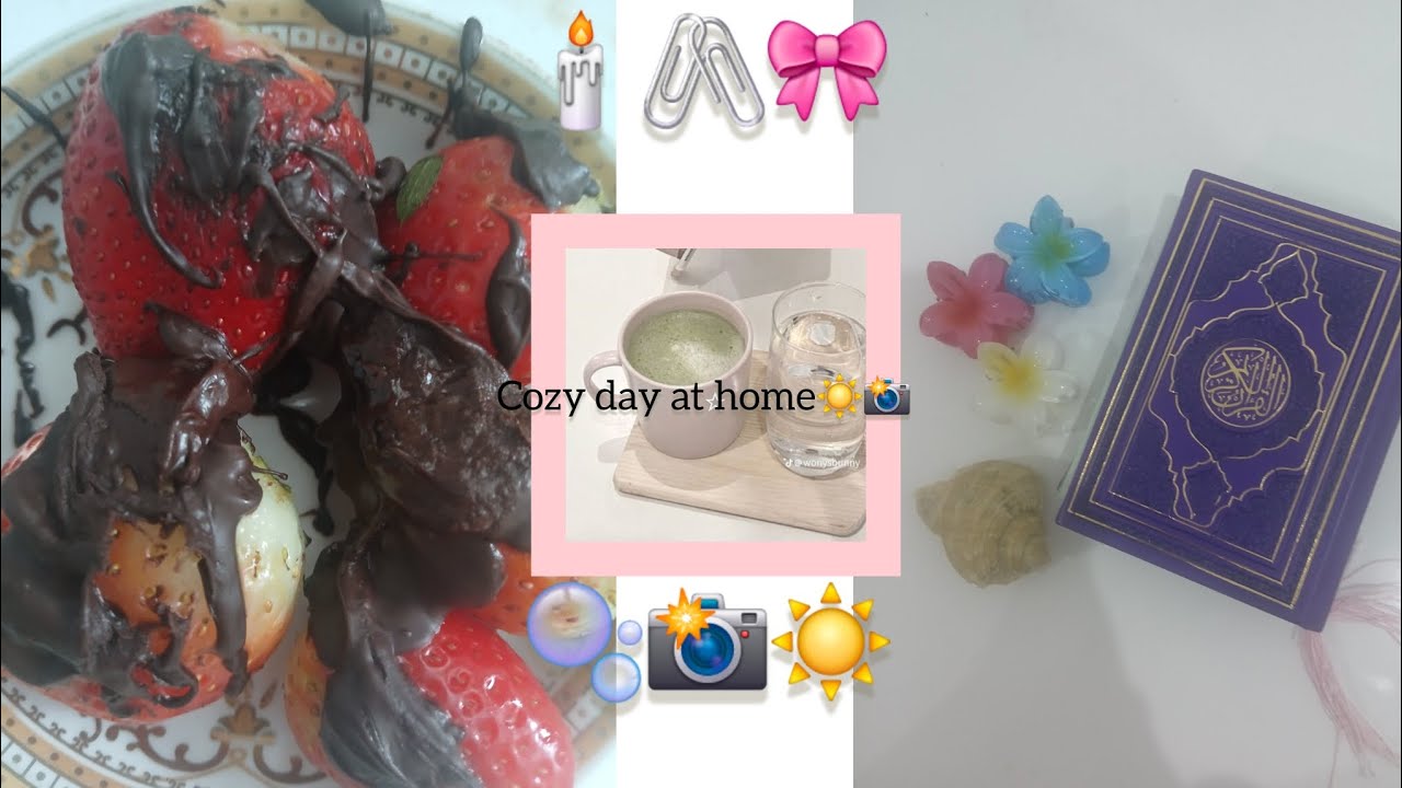 Cozy day at home📸☀️{cooking🍳reading qran and more...}♡🍓🎀🥛