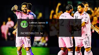 Celebs React To Lionel Messi’s INSANE FREEKICK vs Cruz Azul 🔥