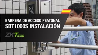 Guía de instalación de la Barrera de Acceso Peatonal SBT1000S – ZKTeco | By Demes