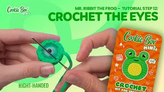 Mr. Ribbit the Frog - Tutorial Step 12: Crochet the Eyes (Right