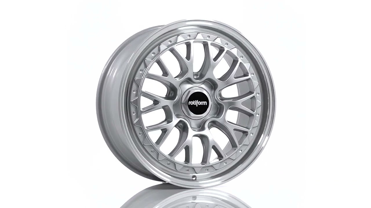 Rotiform LSR Cast Gloss Silver Machined Lip 19x85 Wheels By Hot Tracks