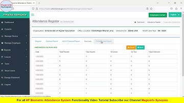 How to View Your Office Employee Attendance Online at HP Biometric attendance System | HPBAS Reports